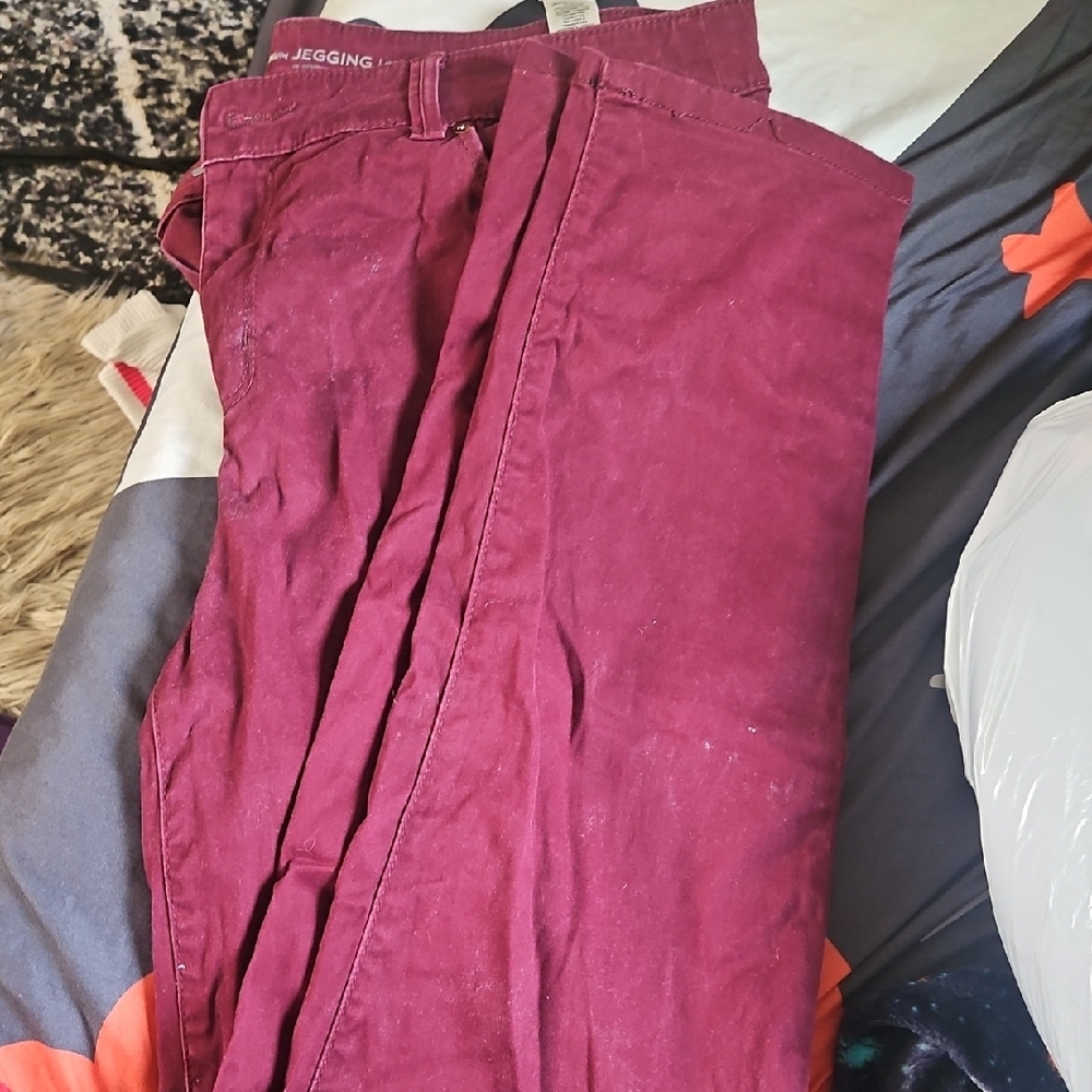 Chico's Deep Red Skinny Pants